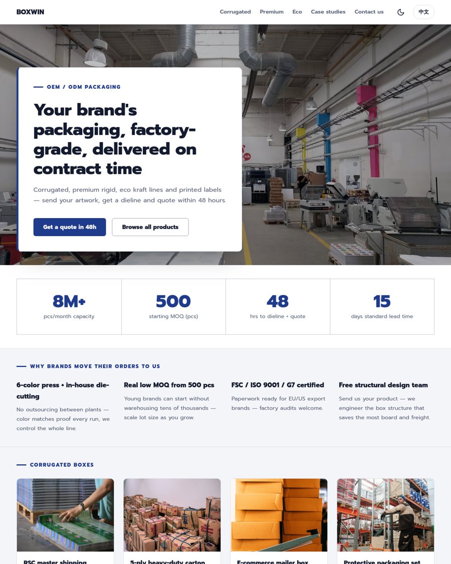 BOXWIN — OEM packaging factory